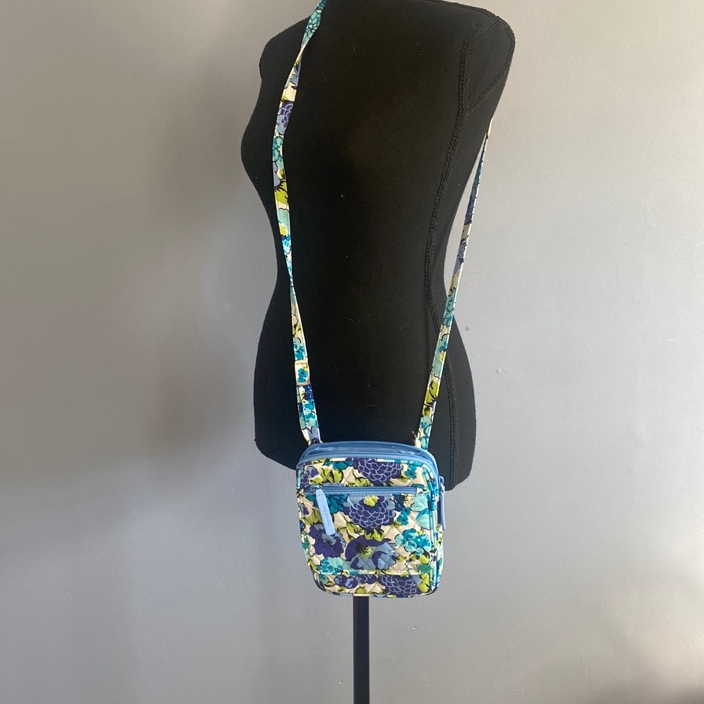 Vera Bradley Blueberry and Blooms Mini Crossbody Bag